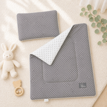 Minky komplektas vežimėliui Dots|Vasarinio šiltumo|TavoSapnas