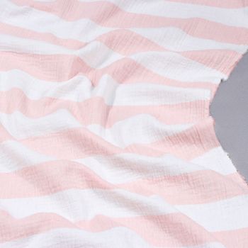 Double gauze muslin Pink Stripes|Audiniai|TavoSapnas