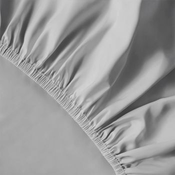 Pure Collection satino paklodė su guma LIGHT GREY, 200x220 cm|Patalynė|TavoSapnas