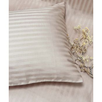Juostuoto satino pagalvės užvalkalas Almond, 50x70 cm|50x70cm|TavoSapnas
