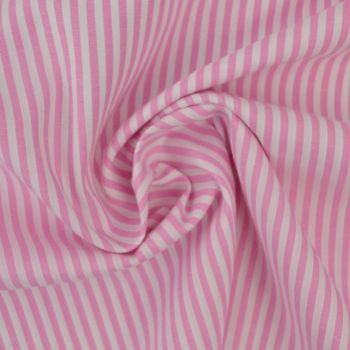 Medvilninis poplin audinys Pink Stripes|Audiniai|TavoSapnas