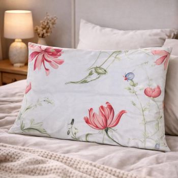 Medvilninis pagalvės užvalkalas su užtrauktuku Red Flower, 50x70 cm|50x70cm|TavoSapnas