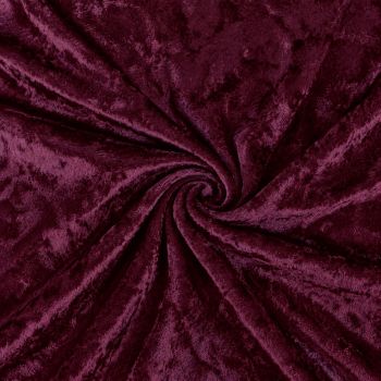 Plonas glamžytas aksomas Bordo Purple|Audiniai|TavoSapnas