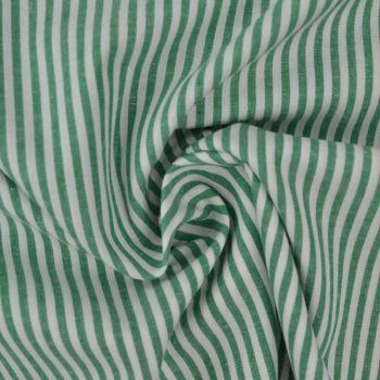 Medvilninis poplin audinys Green Stripes|Audiniai|TavoSapnas