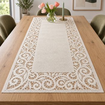 Žakardinis stalo takelis Vanilės, 60x120 cm|Namų tekstilė|TavoSapnas