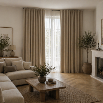 Matuojama naktinė užuolaida Emma Light Brown, aukštis 280 cm|Užuolaidos|TavoSapnas