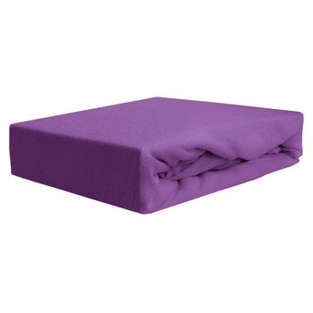 Frotinė paklodė su guma Exclusive, violetinė, 180x200 cm|Patalynė|TavoSapnas