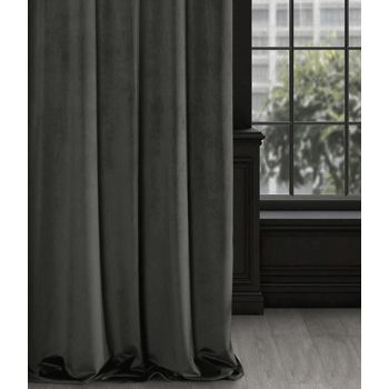 Matuojama veliūrinė užuolaida Dark Grey, aukštis 280 cm|Užuolaidos|TavoSapnas