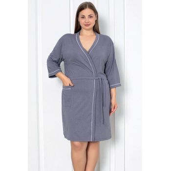 Trikotažinis chalatas Liza, 4XL|Prekės namams|TavoSapnas