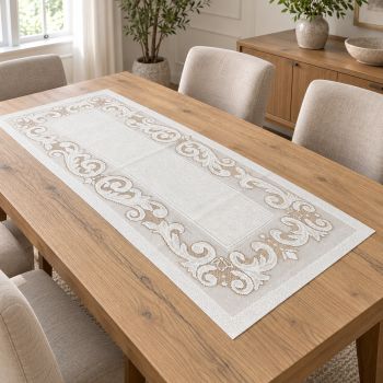 Žakardinis stalo takelis Vanilės, 60x120 cm|Namų tekstilė|TavoSapnas
