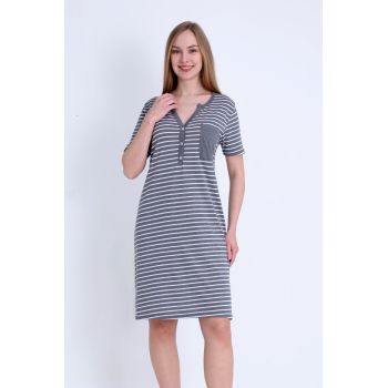 Medvilniniai naktiniai Stripes, M dydis|Prekės namams|TavoSapnas