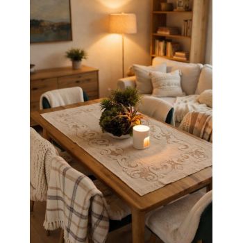 Žakardinis stalo takelis Vanilės, 60x120 cm|Prekės namams|TavoSapnas