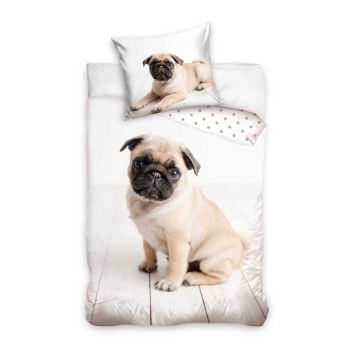 Patalynės komplektas Little Pug, 140x200, 65x65 cm|Vaikiška patalynė|TavoSapnas