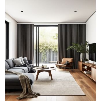 Karališkojo veliūro naktinių užuolaidų komplektas Dark Grey|Užuolaidos|TavoSapnas