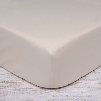 Medvilninė paklodė su guma, kreminė, 60x120 cm|60 x 120 cm|TavoSapnas