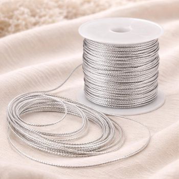 Virvutė sidabro, 1mm (30m)|Audiniai|TavoSapnas