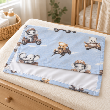 Neperšlampantis flanelinis paklotas Auto, 50x60 cm|Kūdikio miegas ir priežiūra|TavoSapnas
