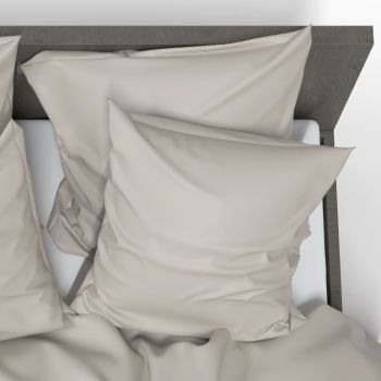 Premium satino pagalvės užvalkalas su užtrauktuku Beige, 50x70 cm|50x70cm|TavoSapnas