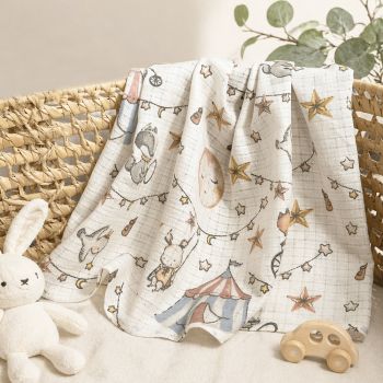 Marlinis vystyklas Cirkas, 65x75 cm (su nežymiu defektu)|Kūdikio miegas ir priežiūra|TavoSapnas