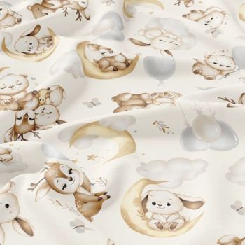 Medvilninis audinys patalynei (drobelė), Little Deer, 1.10x1.60m|Audiniai|TavoSapnas