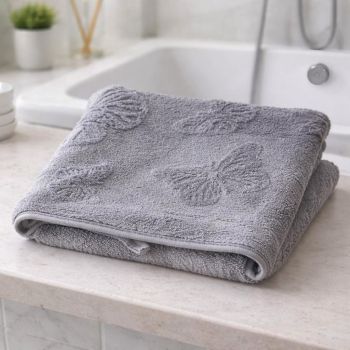 Rankšluostis Grey Butterfly, 70x140 cm|Prekės namams|TavoSapnas