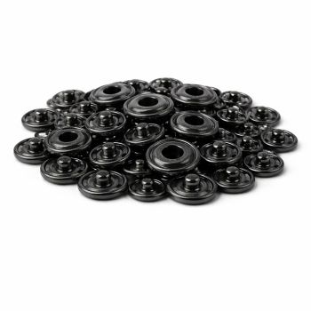 Spaudės prisiuvamos juodos, 15mm (6 vnt.)|Spaudės|TavoSapnas