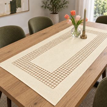 Žakardinis stalo takelis Vanilės, 60x120 cm|Namų tekstilė|TavoSapnas