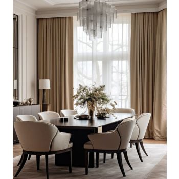 Matuojama veliūrinė užuolaida Matte Light Brown, aukštis 320 cm|Užuolaidos|TavoSapnas