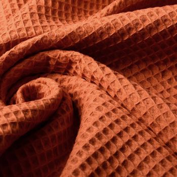 Medvilninis audinys WAFFLE, orange|Audiniai|TavoSapnas