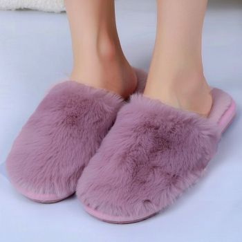 Moteriškos šlepetės su kailiuku, 36 dydis|Prekės namams|TavoSapnas