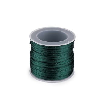 Virvutė atlasinė dark green, 2mm (10m)|Audiniai|TavoSapnas