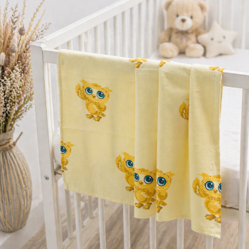 Flanelinis vystyklas Pelėdos, 65x75 cm|Kūdikio miegas ir priežiūra|TavoSapnas