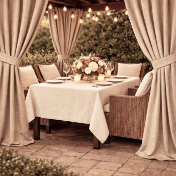 Terasos užuolaida Beige + surišimas|Užuolaidos|TavoSapnas