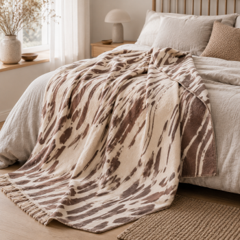 Medvilninis pledas Fashion Collection Giraffe, 150x200 cm|Patalynė|TavoSapnas