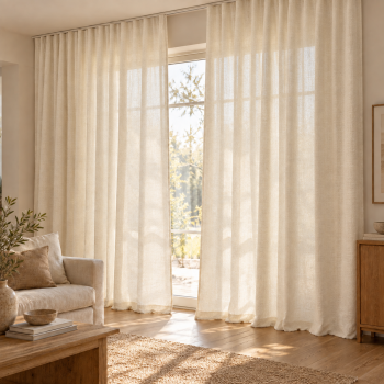 Matuojama naktinė užuolaida Natural Linen, aukštis 295 cm|Užuolaidos|TavoSapnas