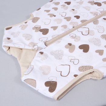 Miegmaišis su dvipusiu užtrauktuku Širdelės, 70 cm|Vidutinio šiltumo|TavoSapnas
