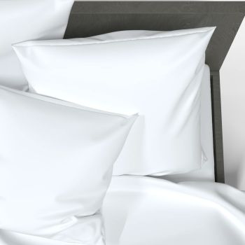 Premium satino pagalvės užvalkalas su užtrauktuku White, 50x70 cm|50x70cm|TavoSapnas
