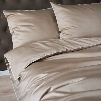 Pure Collection mako satino patalynė Taupe, 200x220, 70x80 cm|200x220cm|TavoSapnas