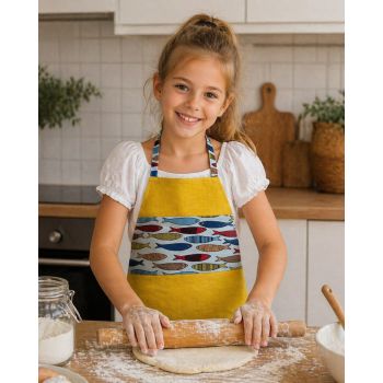 Vaikiška prijuostė Lininė Žuvytės|Prekės namams|TavoSapnas