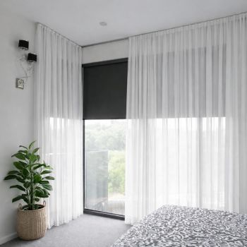 Matuojama dieninė užuolaida Atlas White, aukštis 330 cm|Užuolaidos|TavoSapnas