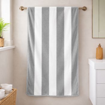 Rankšluostis Grey Stripes, 70x140 cm|Namų tekstilė|TavoSapnas