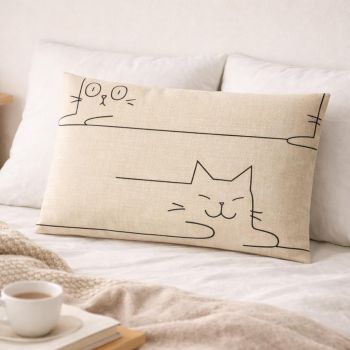 Medvilninis pagalvės užvalkalas Cats, 50x70 cm|50x70cm|TavoSapnas