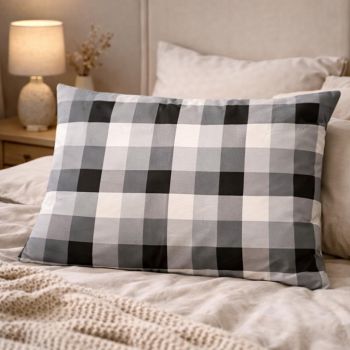 Medvilninis pagalvės užvalkalas su užtrauktuku Languotas, 50x70 cm|50x70cm|TavoSapnas