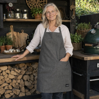 Neperšlampanti prijuostė Dark Grey Melange, S/M|Prekės namams|TavoSapnas