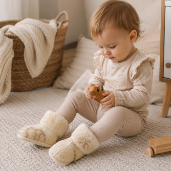 Merino vilnos vaikiški kambario batai-šlepetės, 28/29 dydis|Prekės namams|TavoSapnas