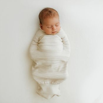 Didelis Swaddellini miegmaišis Beige, 5.4-8.2 kg, bambukinis|Kūdikio miegas ir priežiūra|TavoSapnas
