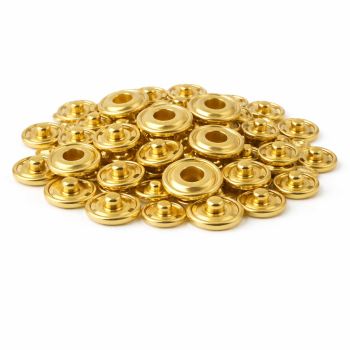 Spaudės prisiuvamos aukso, 10mm (6vnt.)|Spaudės|TavoSapnas