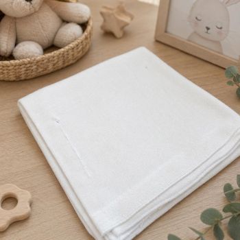 Flanelinis vystyklas baltas, 70x80 cm (brokas)|Kūdikio miegas ir priežiūra|TavoSapnas