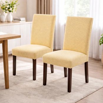 Kėdžių užvalkalai, gelsvai kreminiai, 2 vnt.|Prekės namams|TavoSapnas