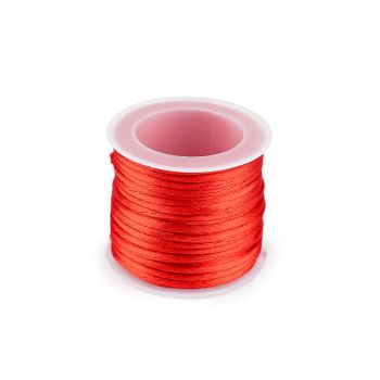 Virvutė atlasinė red, 2mm (10m)|Audiniai|TavoSapnas